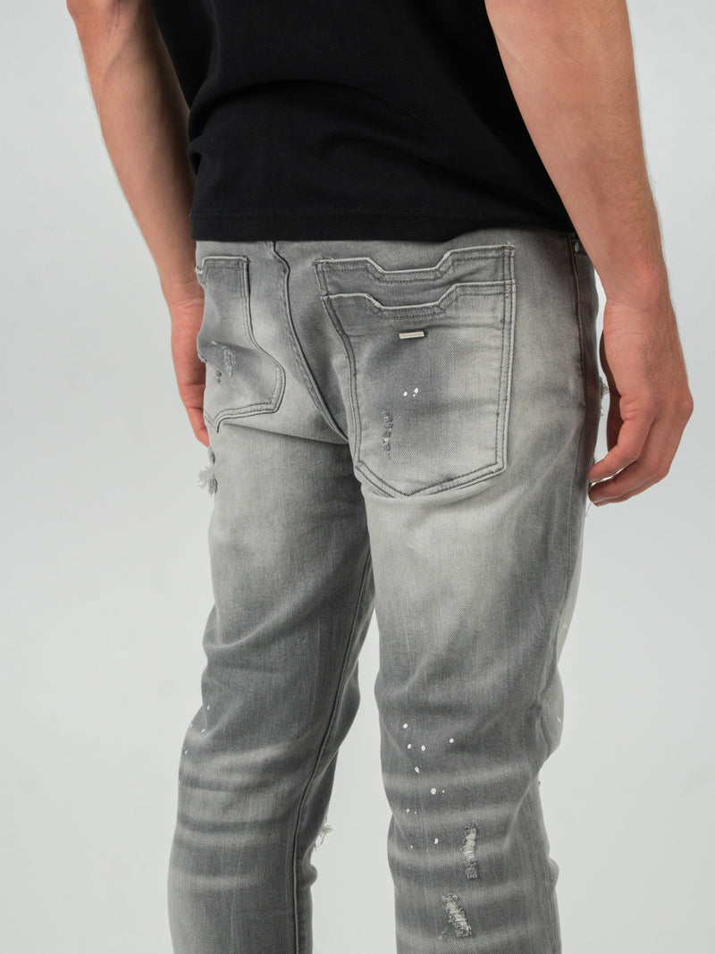 GREY WASH HEAVY WORKER JEANS